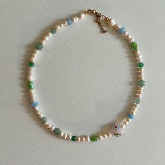 garden blossom • half beaded half pearl