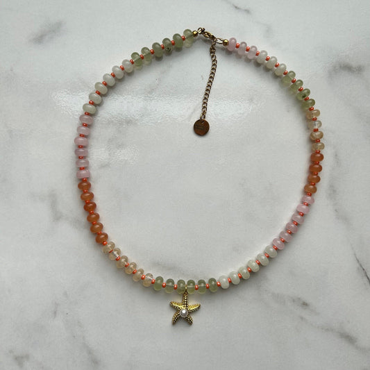 sunset • beaded necklace