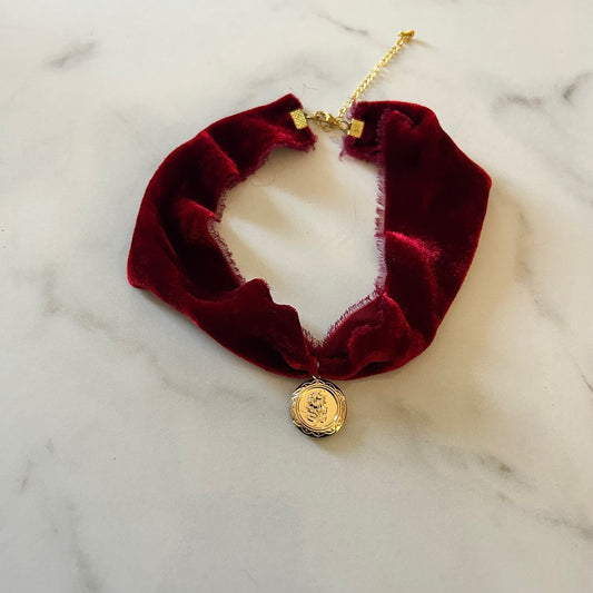ruby • silk velvet ribbon choker