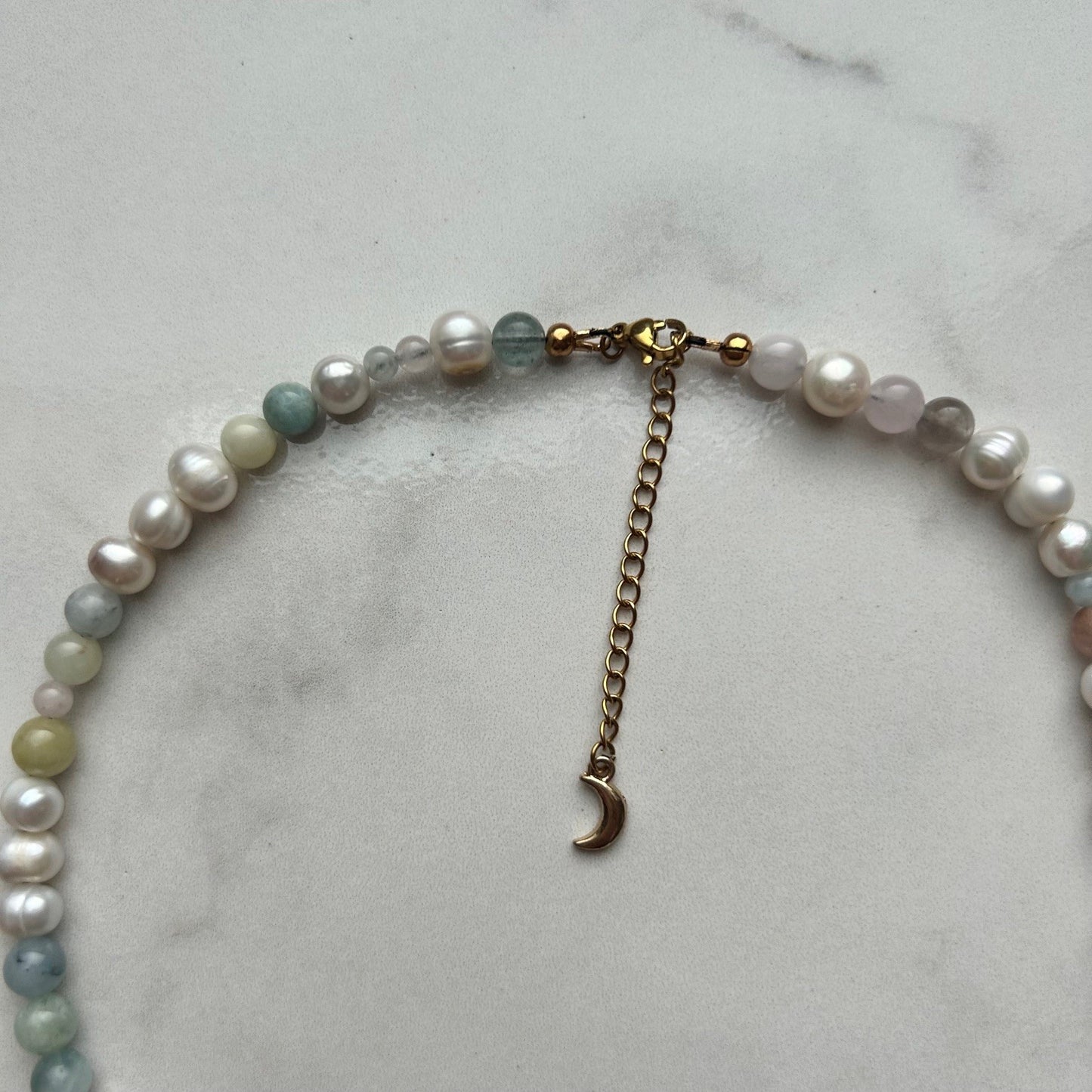 mermaid's treasure • half gemstones half pearl