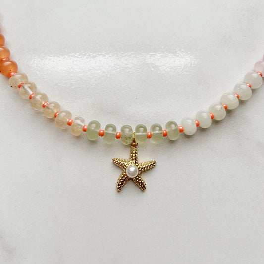 sunset • beaded necklace