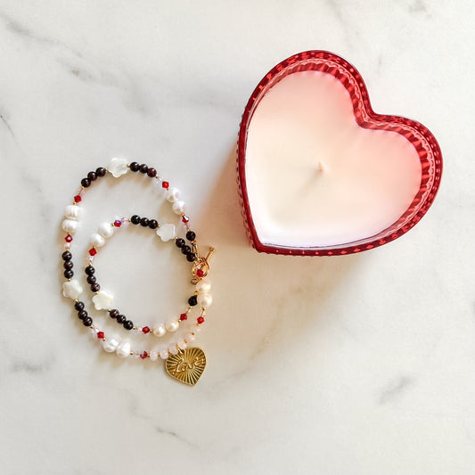 rayleigh • half beaded half pearl necklace