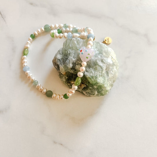 garden blossom • half beaded half pearl