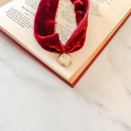 ruby • silk velvet ribbon choker