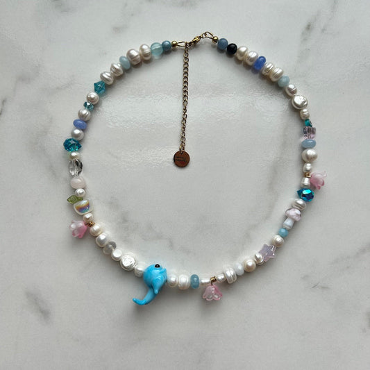 neptune • half beaded half pearl