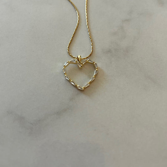 you got my shiny heart necklace · gold plated snake chain