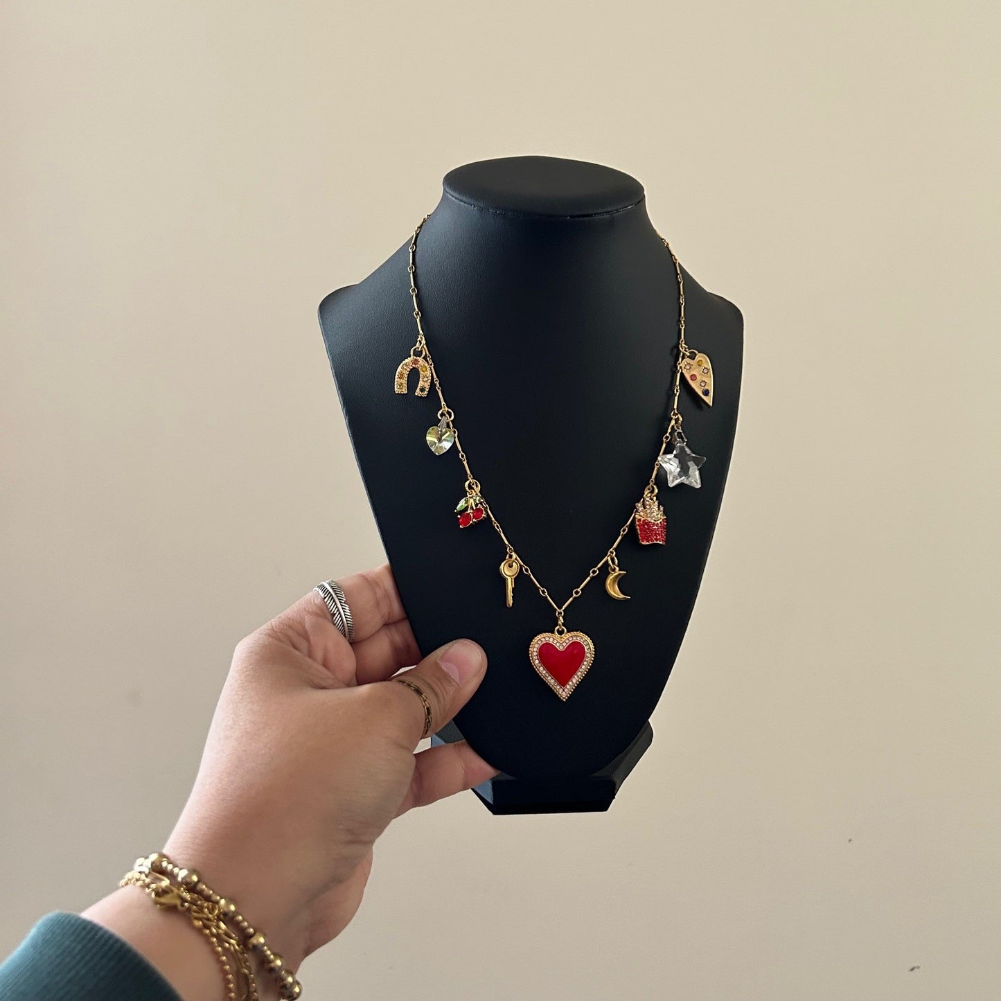 we ate • 10k gold plated chain • charm necklace