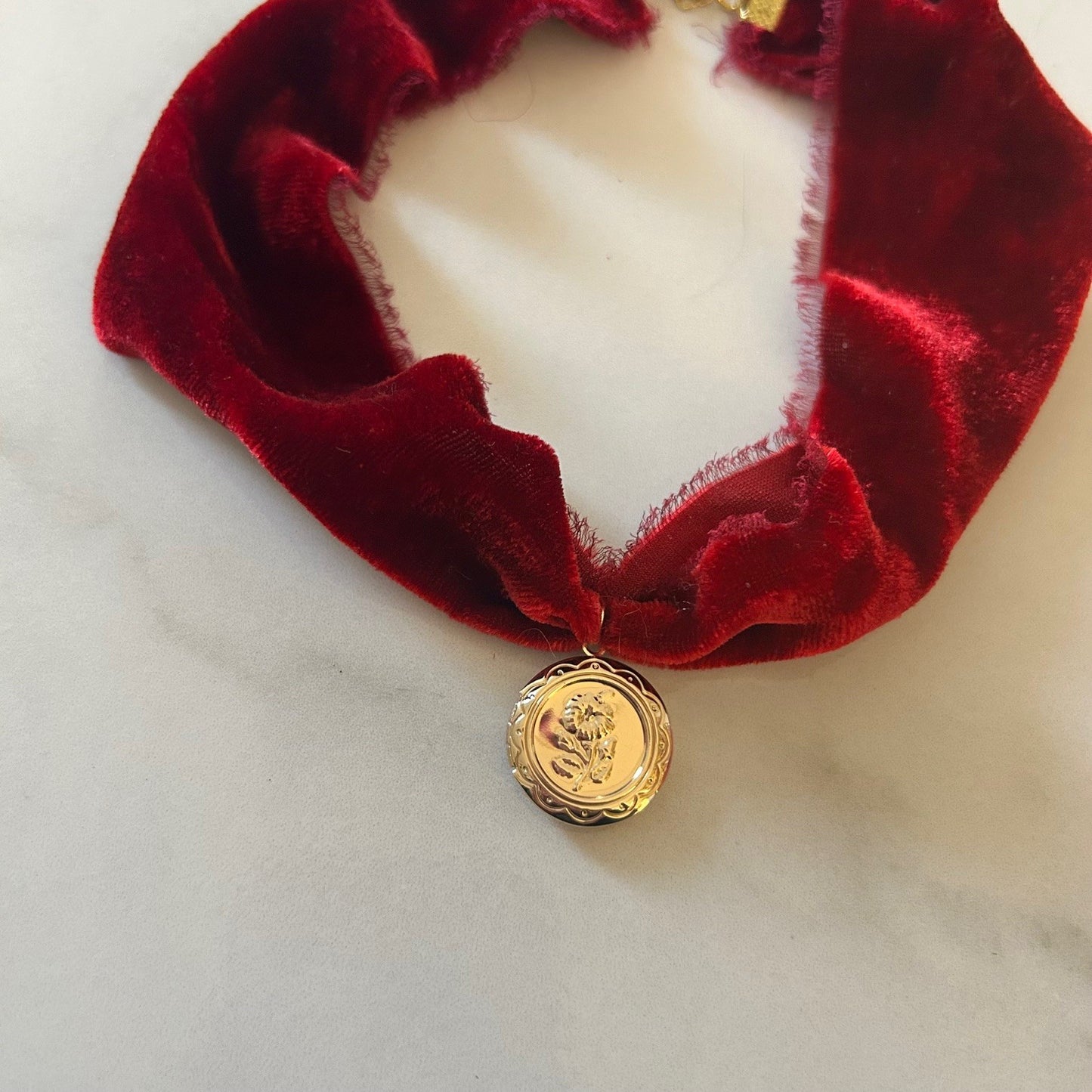ruby • silk velvet ribbon choker