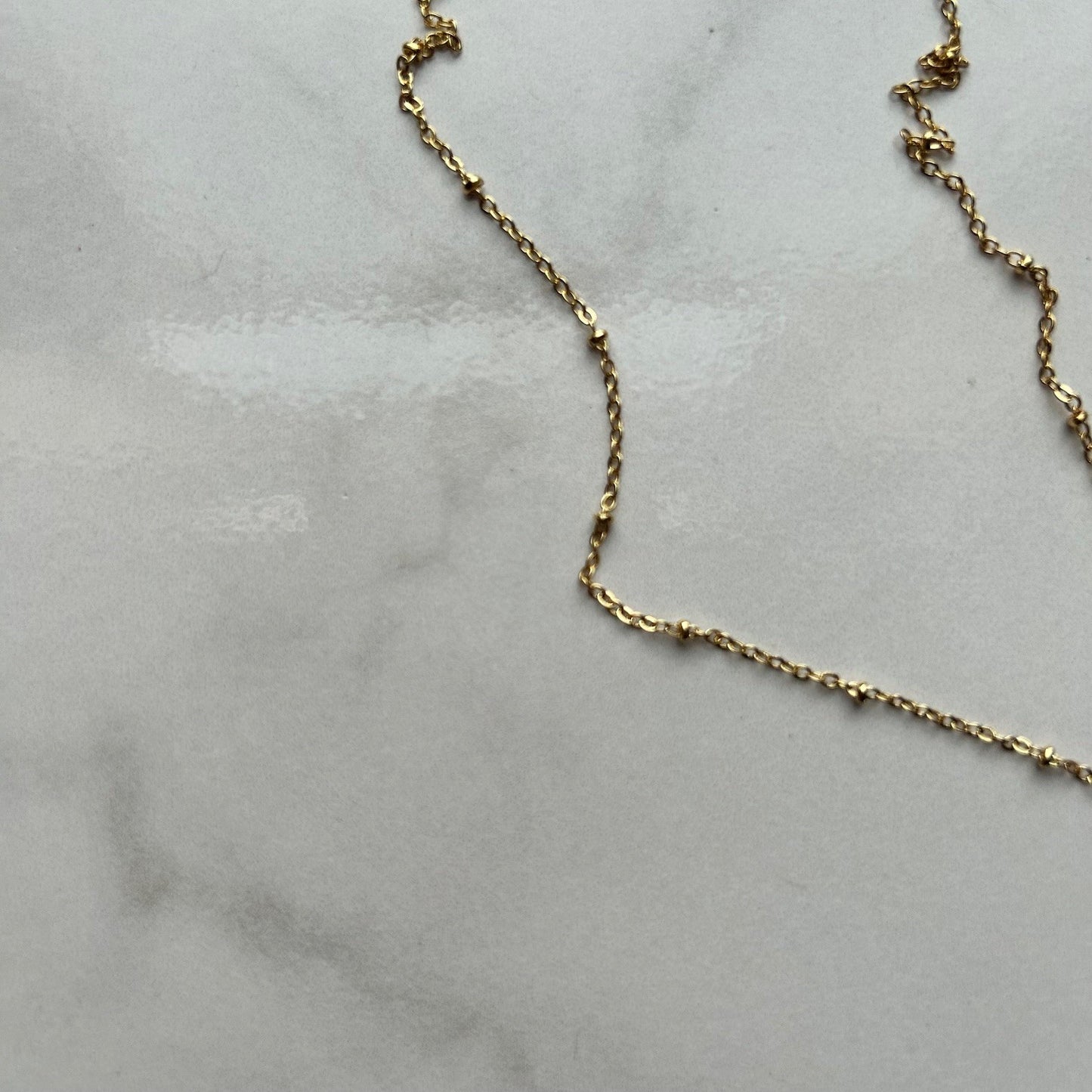 spot • dainty satellite gold plated necklace
