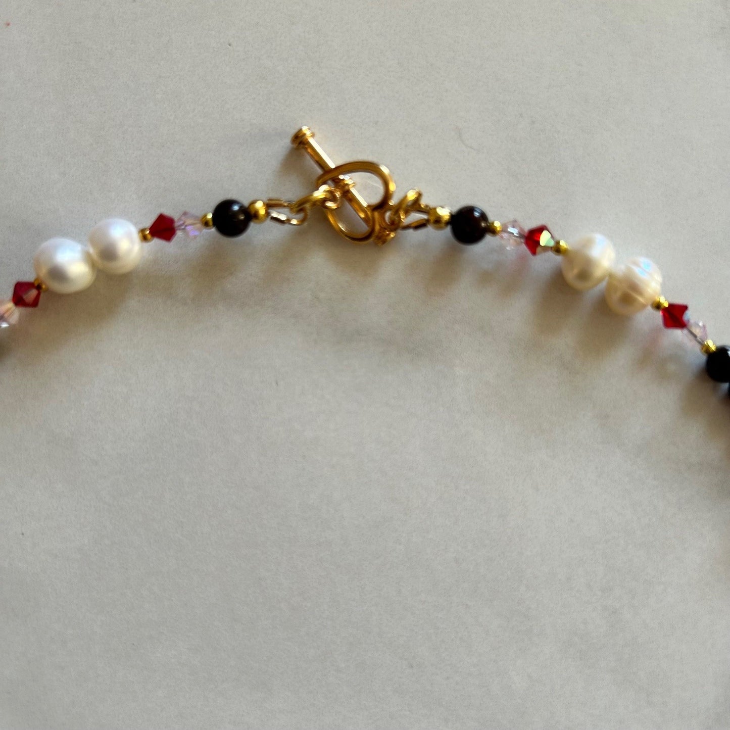 rayleigh • half beaded half pearl necklace