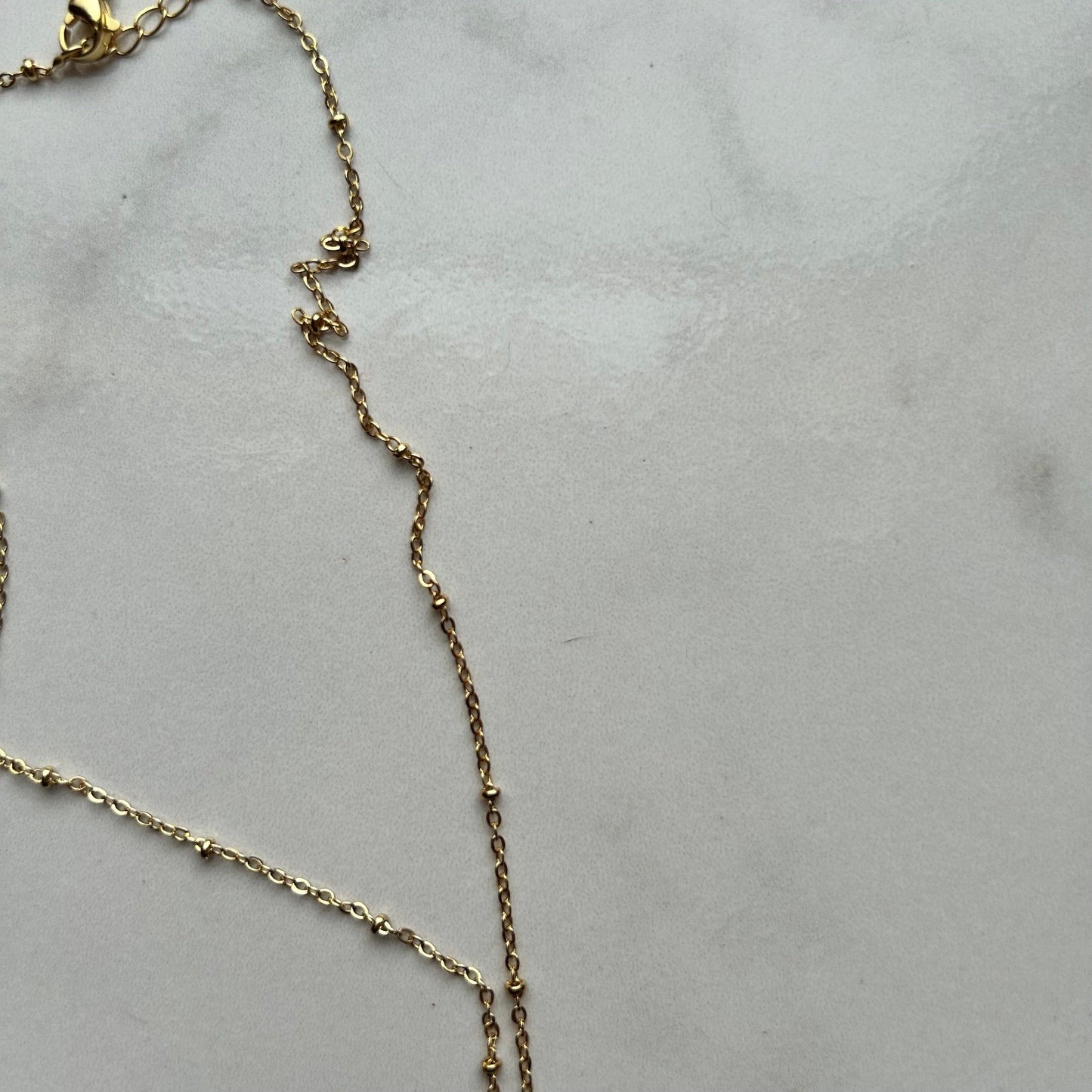 spot • dainty satellite gold plated necklace