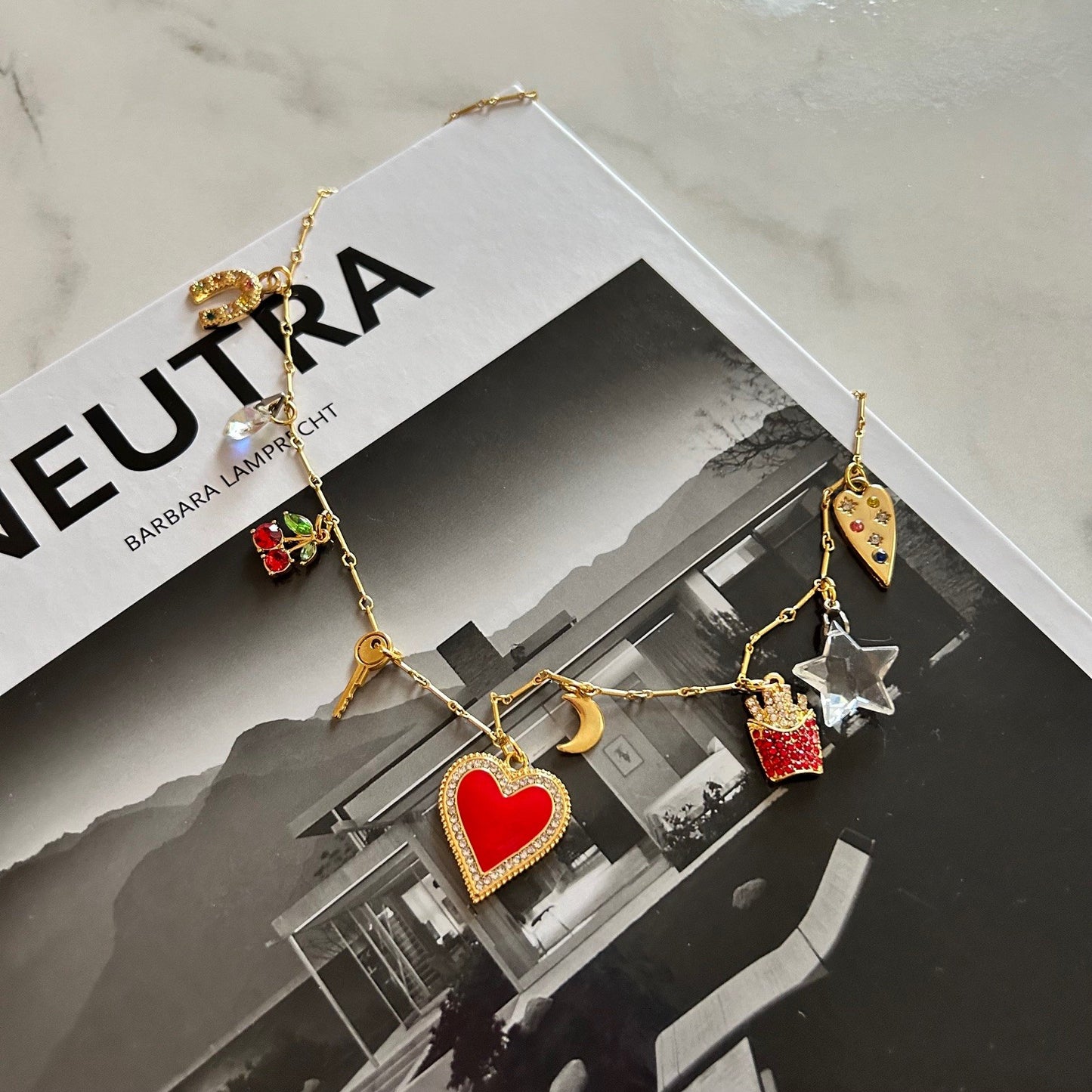 we ate • 10k gold plated chain • charm necklace