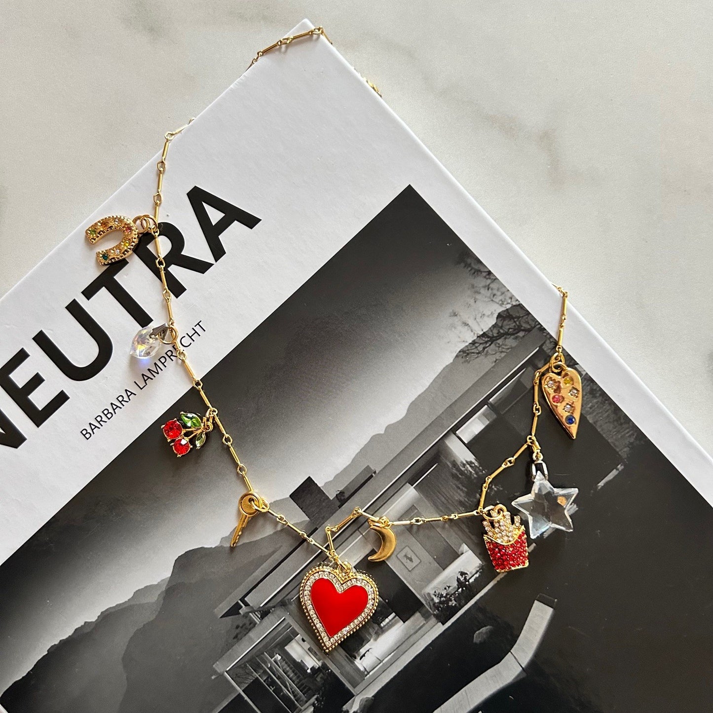 we ate • 10k gold plated chain • charm necklace