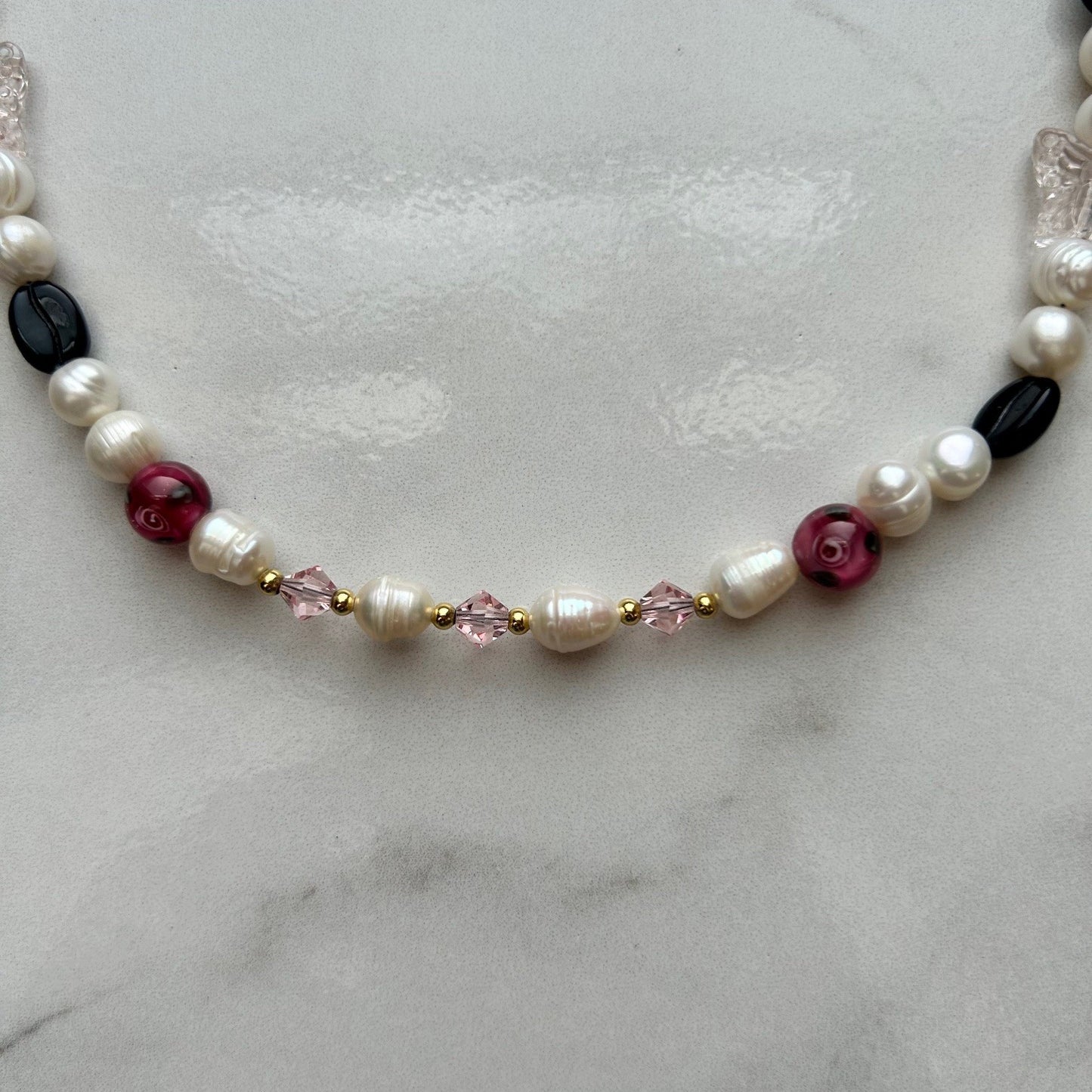 espresso dream • half beaded half pearl